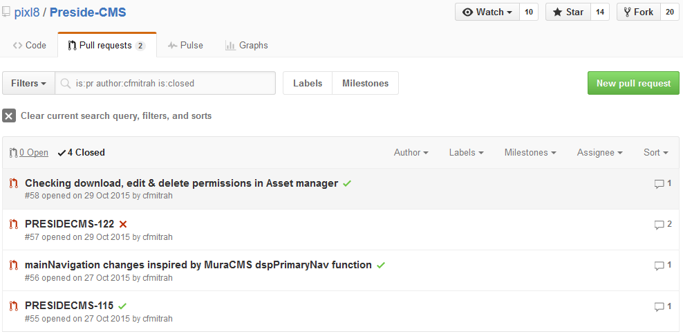 4 Pull Request to Preside CMS From Mitrah Soft