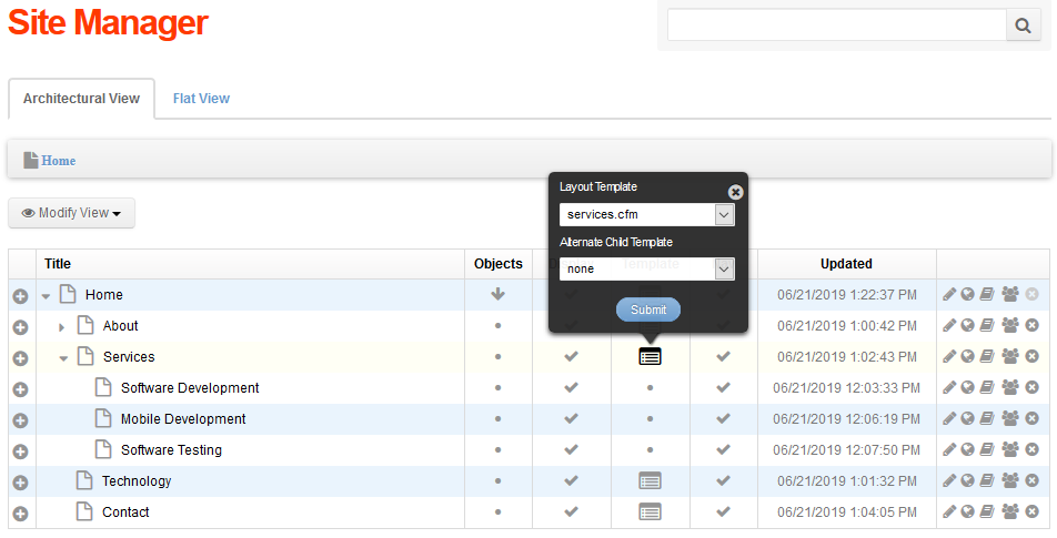 Mura CMS - Layout template popup out option Muracms Layout Template Popup out Option