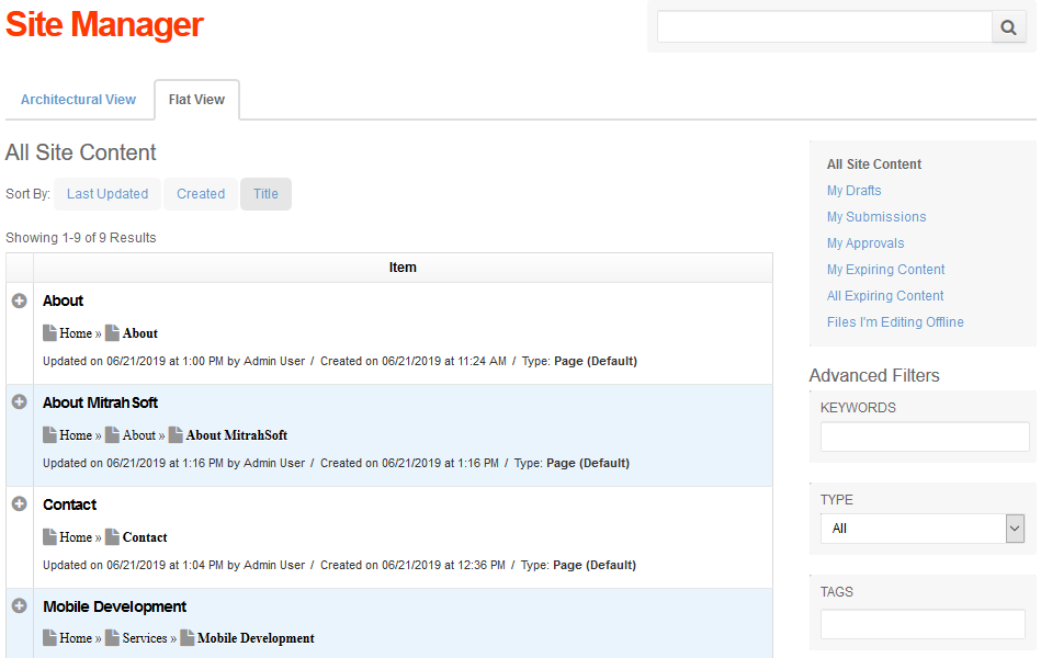 Mura CMS - HTML5, CSS3 theme Site Manager flat view Muracms Html5 Css3 Theme Site Manager Flat View
